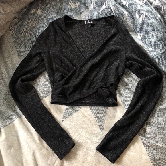 Lulu's Dark Gray Heather Arabesque Two-Piece Dress - Picture 2 of 7